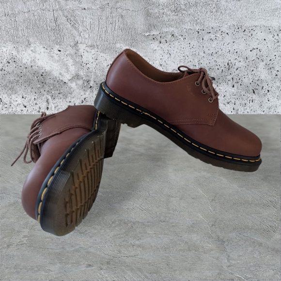 Dr.Martens Men's 1461 , 3 Eye Lace Up Leather Oxford Brown Size 7 - Picture 8 of 13